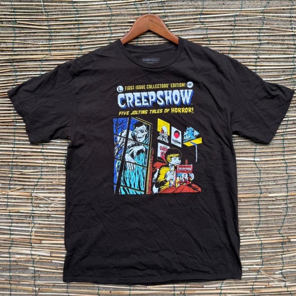 Creepshow Horror Comic Tee Men‎ Size Large Brown Tshirt